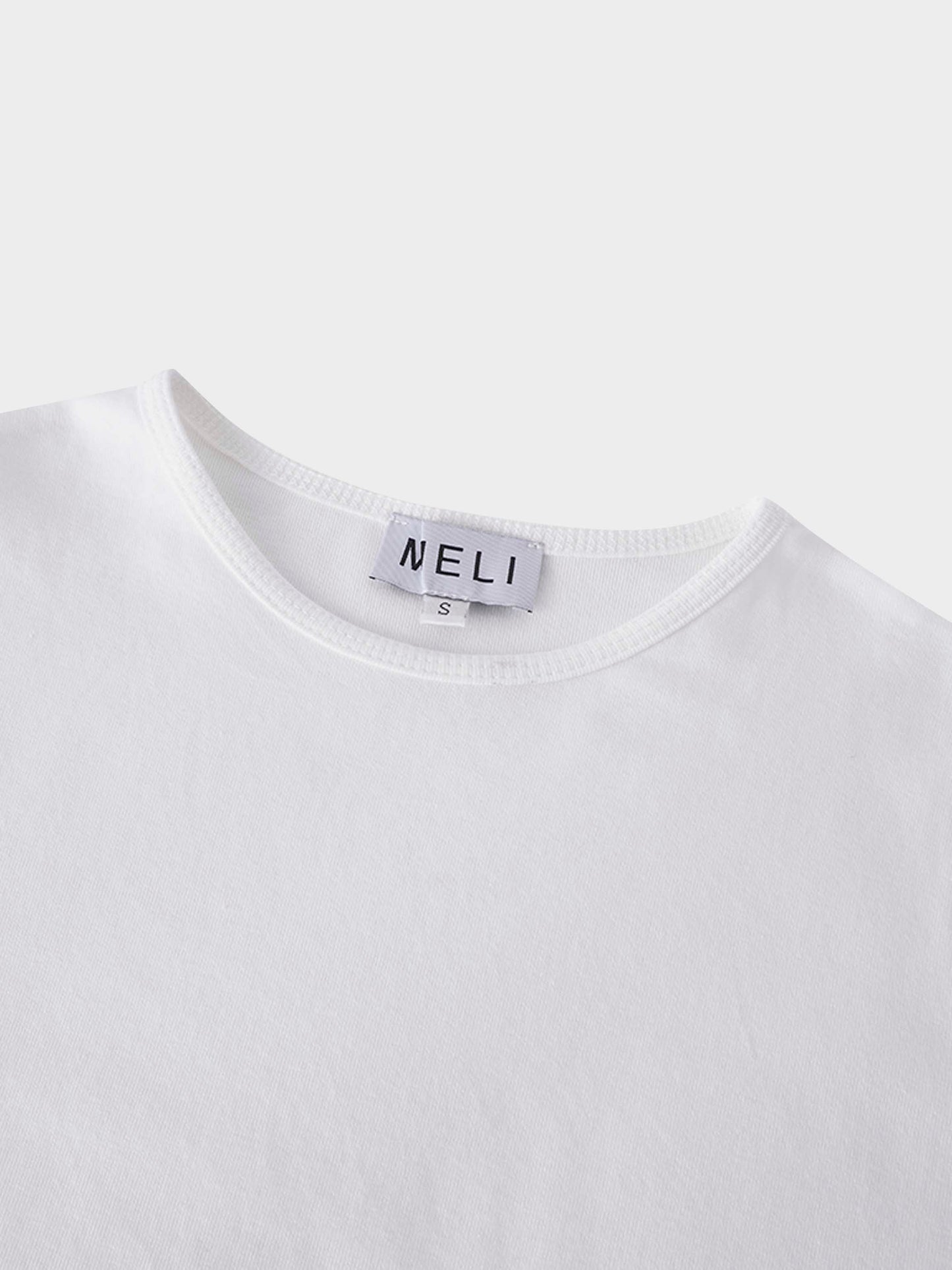 Basic T-Shirt Slip Dress-White