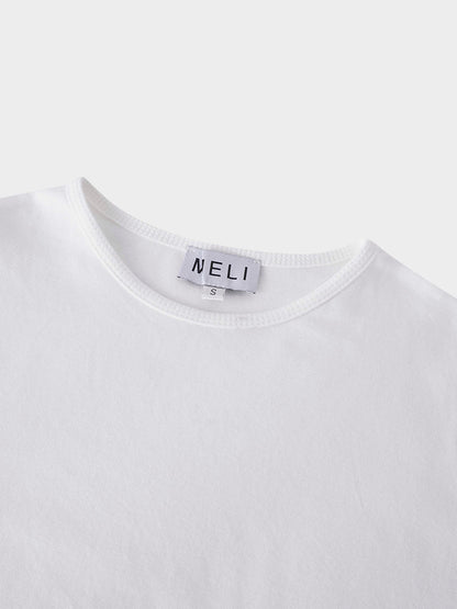 Basic T-Shirt Slip Dress-White