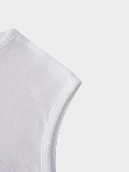 Basic T-Shirt Slip Dress-White