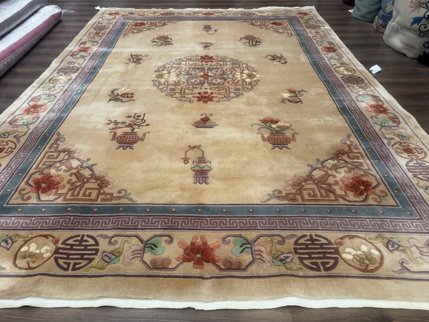 Chinese Wool Rug 8x12, Chinese 90 Line Rug