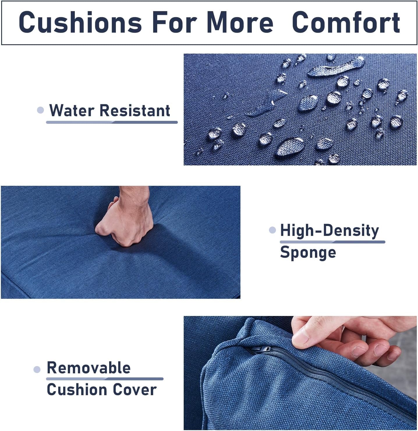 Outdoor Wicker Furniture Set with Swivel Rocker Chairs