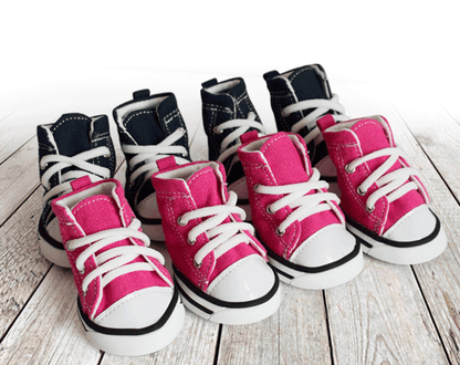 Stylish Denim Canvas Dog Shoes: Trendy, Waterproof, And Non-Slip