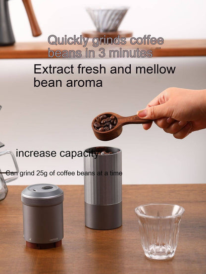 Portable Electric Coffee Grinder – USB Rechargeable & Wireless