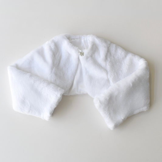 White Fur Bolero-0