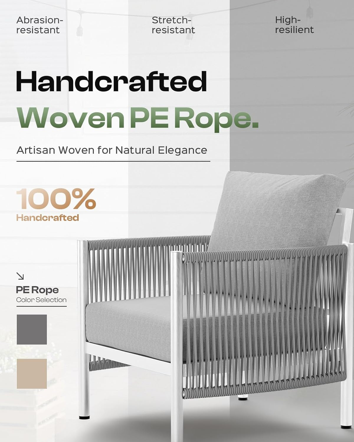 Modern Aluminum Outdoor Patio Furniture Set with Cushions