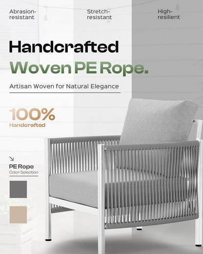 Modern Aluminum Outdoor Patio Furniture Set with Cushions