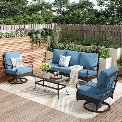 Stylish Outdoor Patio Furniture Set with Thick Cushions