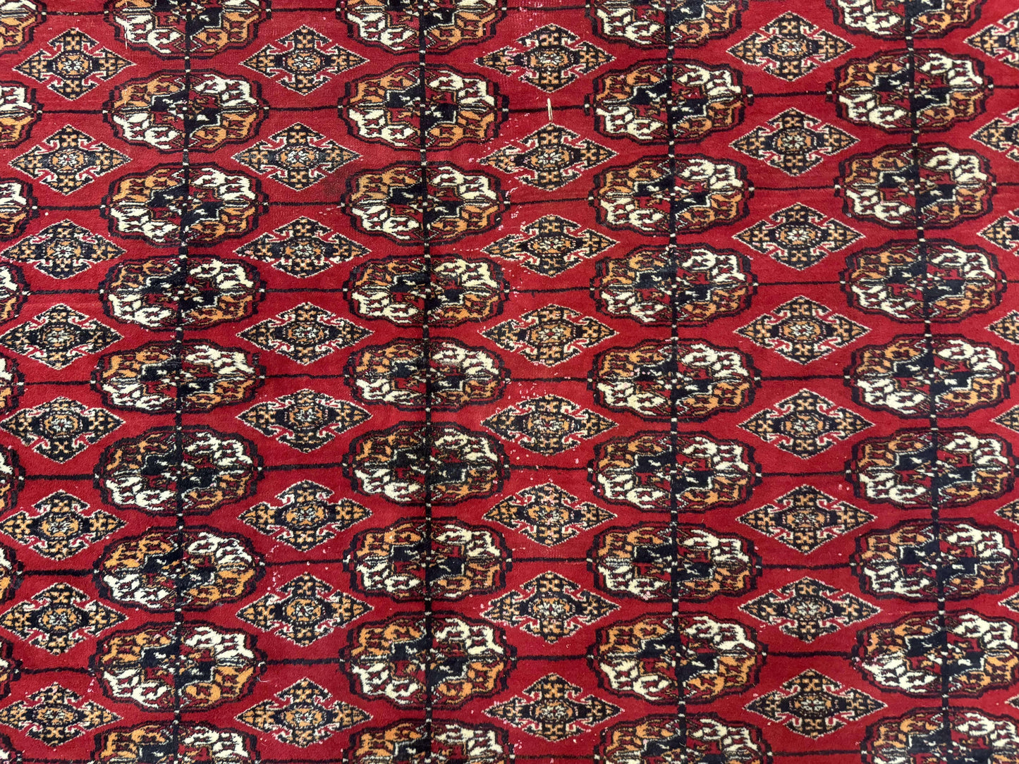 Bokhara Rug 9x12, Red Turkoman Rug, Pakistani Rug, Tribal Carpet, Wool Rug, Red Rug