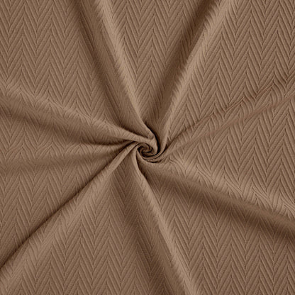 50" X 60" Taupe Cotton Woven Chevron Throw Blanket