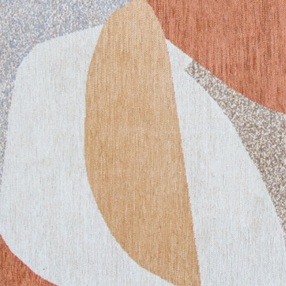 8' X 11' Blue and Gray Abstract Non Skid Area Rug