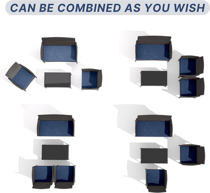 Stylish Four-Piece Outdoor Patio Furniture Set with Cushions