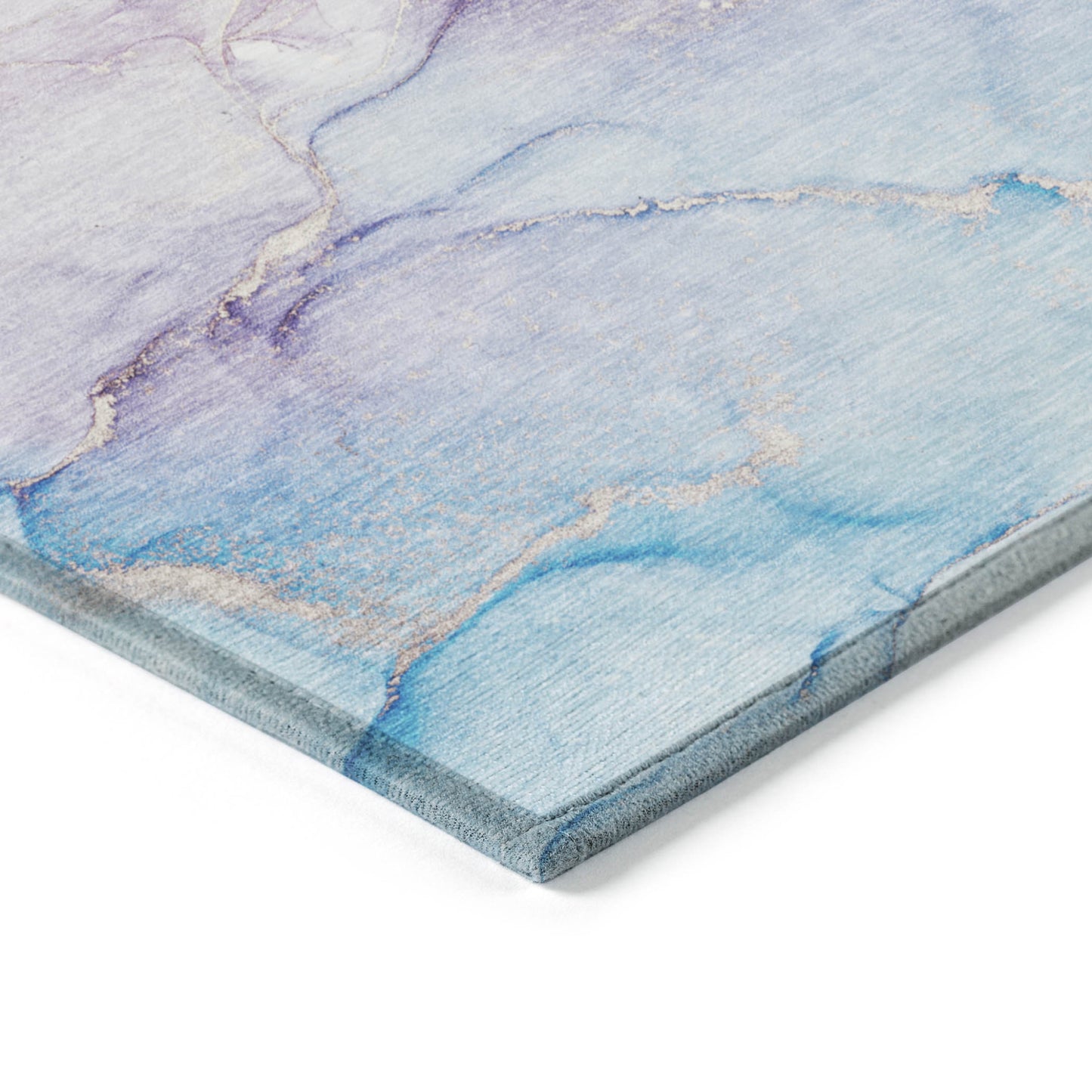 8' Round Purple Round Abstract Washable Non Skid Indoor Outdoor Area Rug