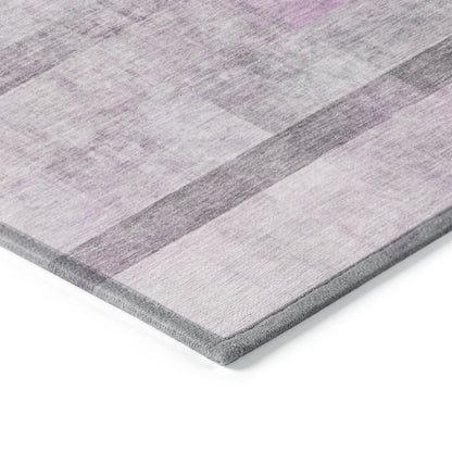 8' X 10' Purple Ombre Washable Non Skid Indoor Outdoor Area Rug