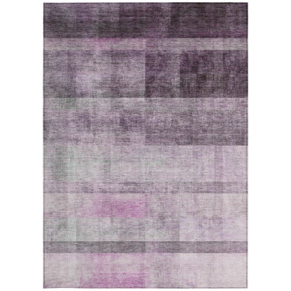 8' X 10' Purple Ombre Washable Non Skid Indoor Outdoor Area Rug