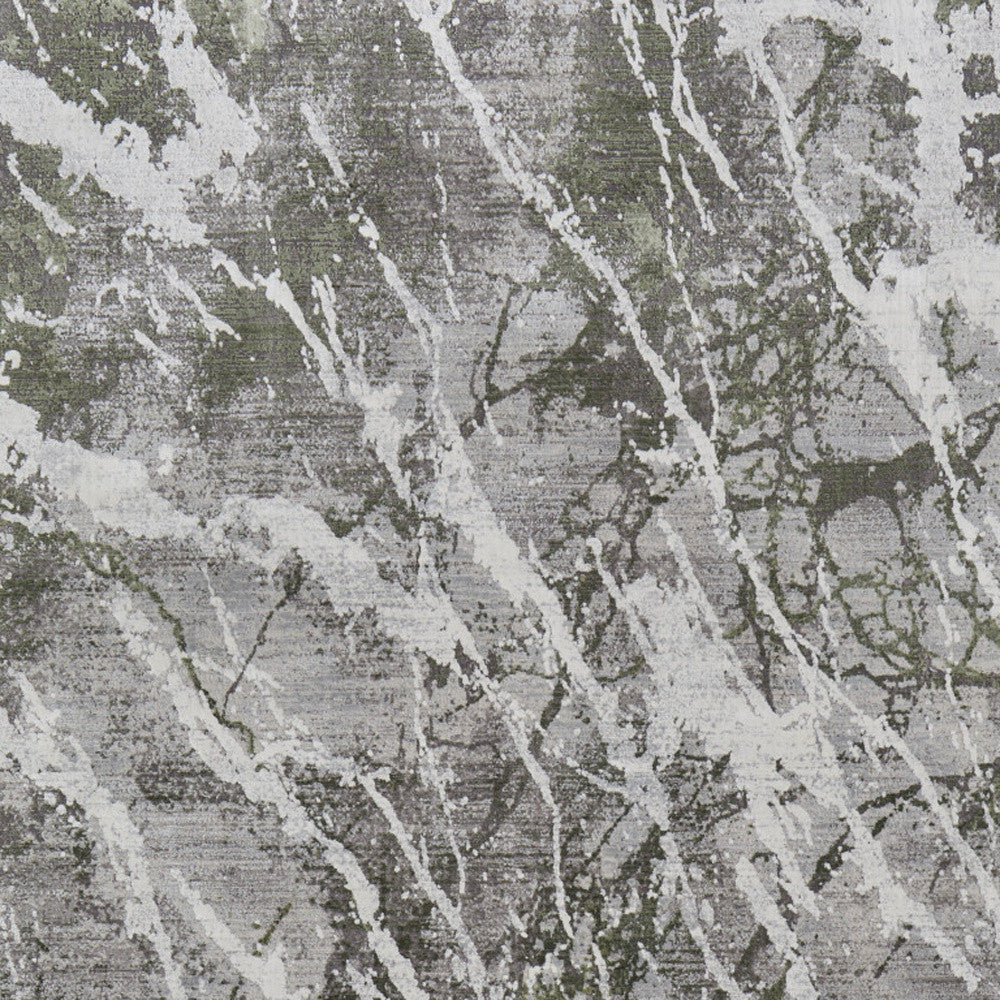 12' X 18' Taupe and Gray Abstract Power Loom Area Rug With Fringe