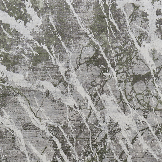 12' X 18' Taupe and Gray Abstract Power Loom Area Rug With Fringe