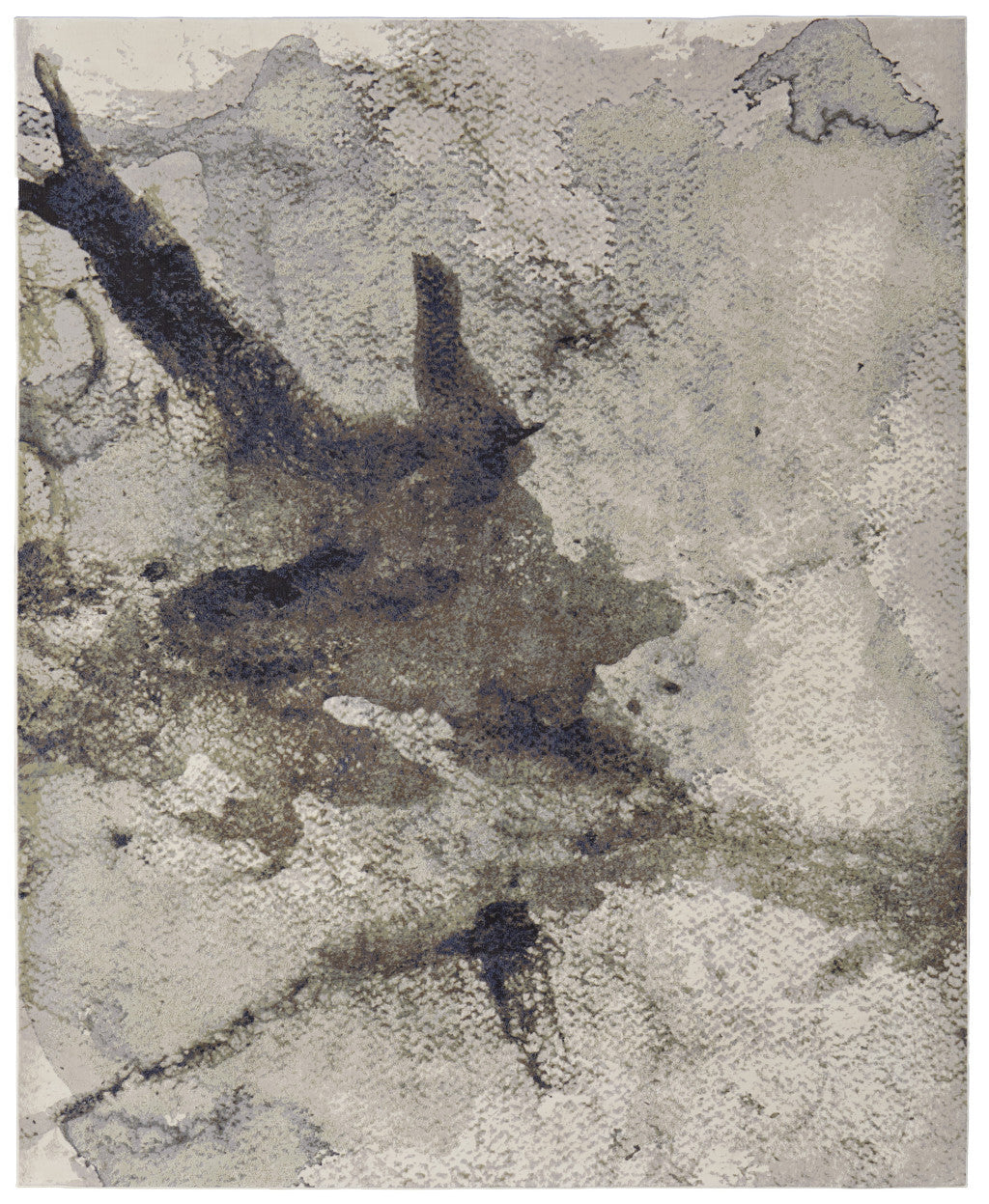 4' X 6' Taupe Brown And Black Abstract Area Rug