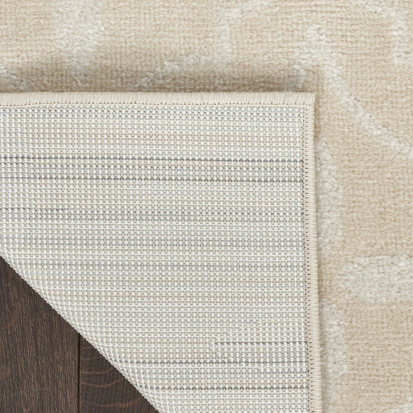 5' X 7' Ivory And Beige Geometric Indoor Outdoor Area Rug