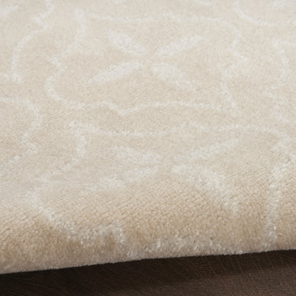 5' X 7' Ivory And Beige Geometric Indoor Outdoor Area Rug