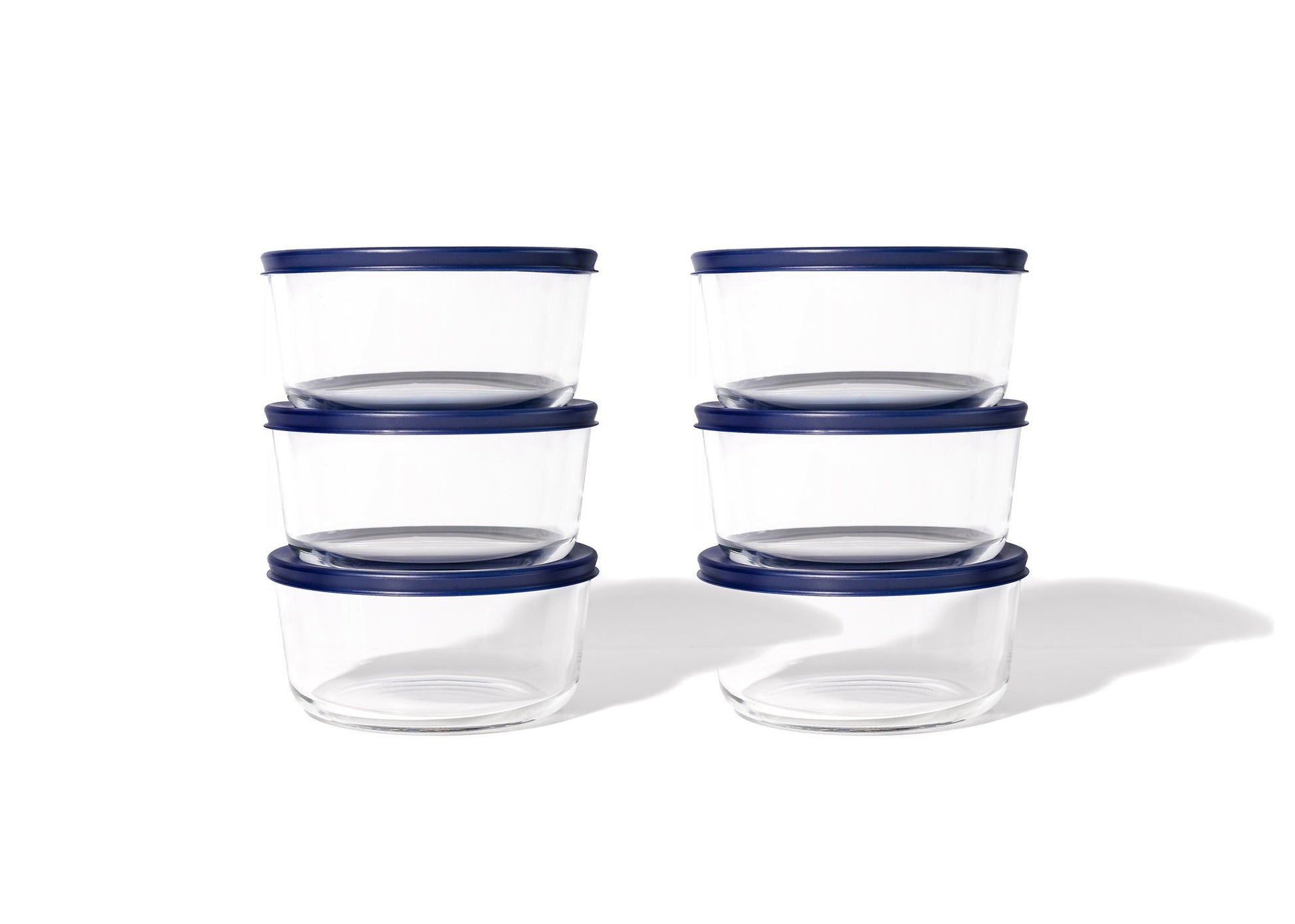 Glass Food Storage Containers - 12 Piece 2 Cup Set (6 Containers + 6 Lids)-2