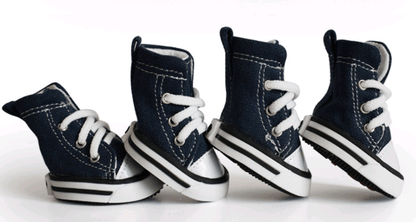 Stylish Denim Canvas Dog Shoes: Trendy, Waterproof, And Non-Slip