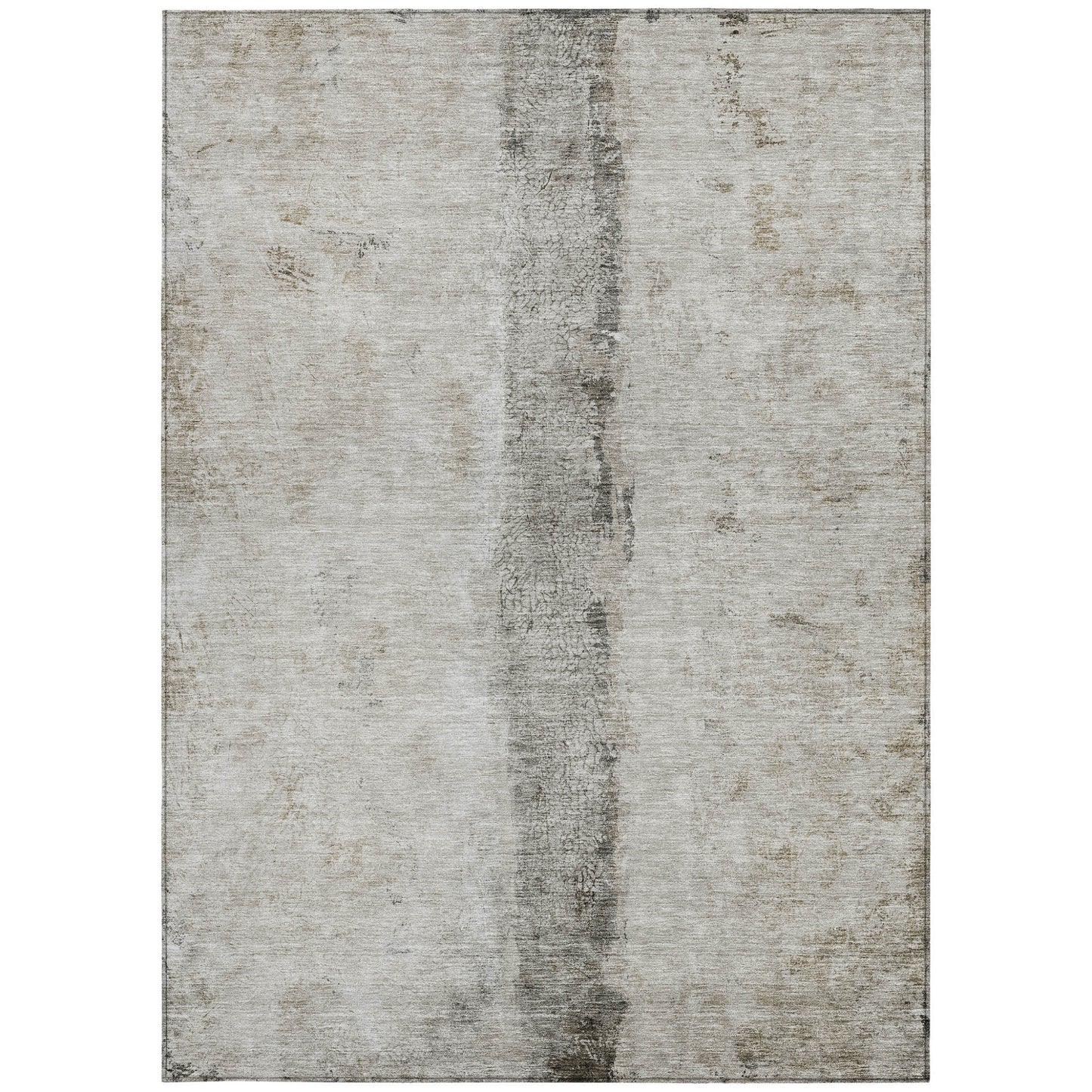 9' X 12' Taupe Beige And Gray Abstract Washable Indoor Outdoor Area Rug
