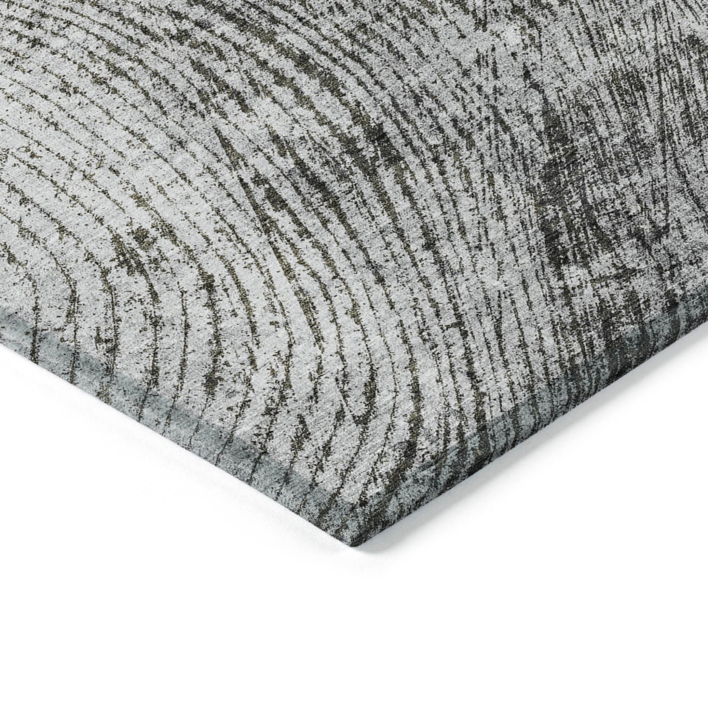 5' X 8' Gray Taupe And Silver Abstract Washable Indoor Outdoor Area Rug