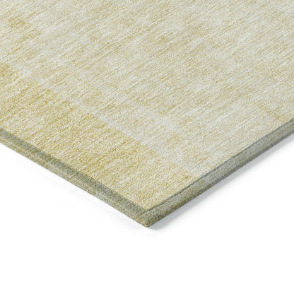 9' X 12' Gold Ivory And Yellow Geometric Washable Indoor Outdoor Area Rug