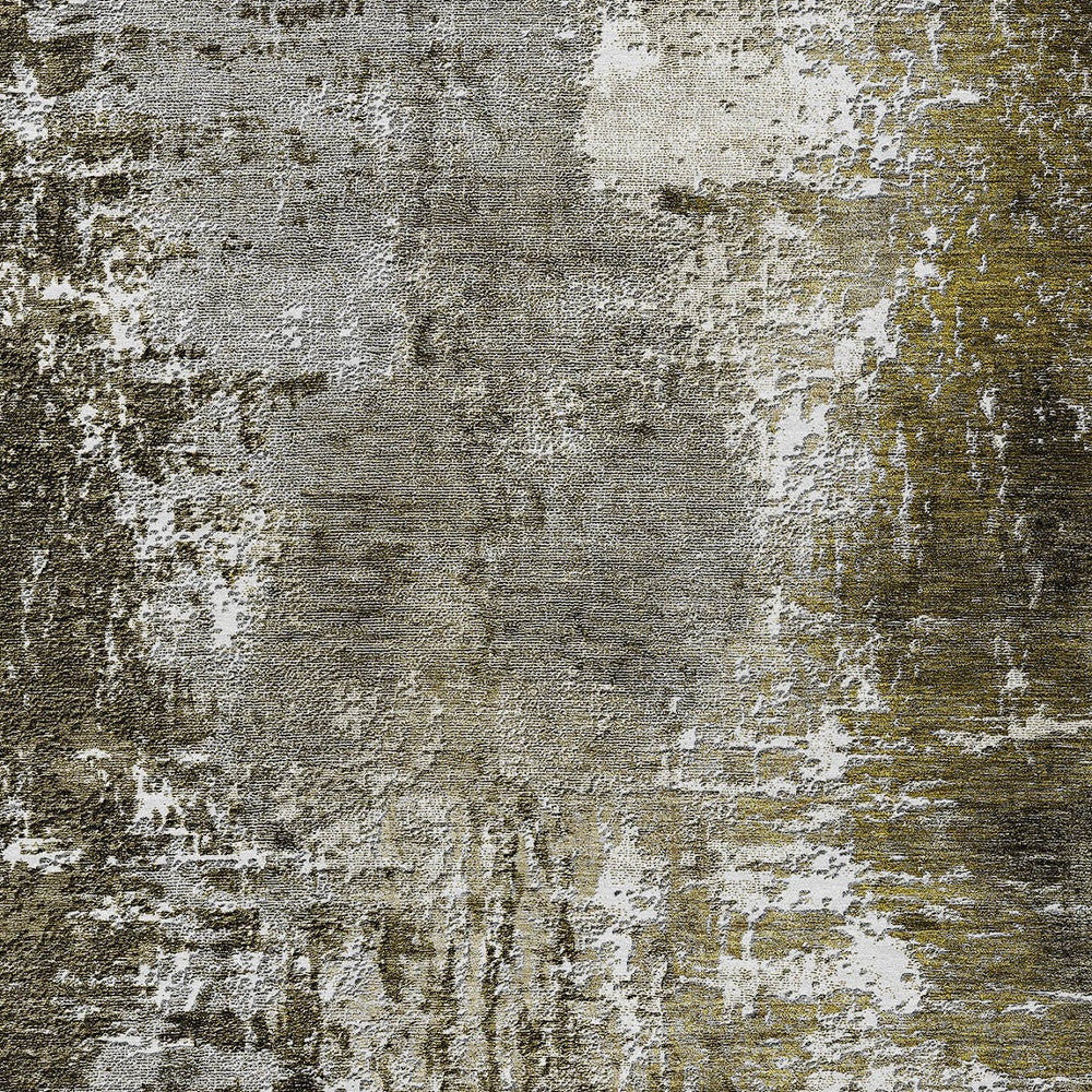 8' X 10' Taupe Brown And Gray Abstract Washable Indoor Outdoor Area Rug