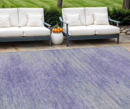 8' X 10' Plum And Purple Abstract Washable Indoor Outdoor Area Rug