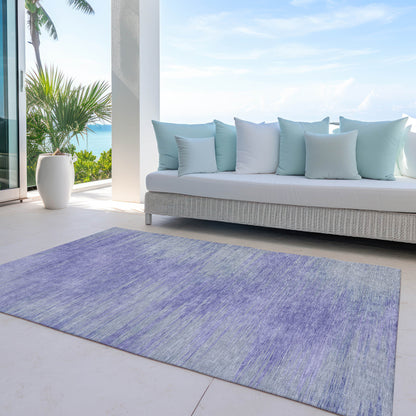 8' X 10' Plum And Purple Abstract Washable Indoor Outdoor Area Rug