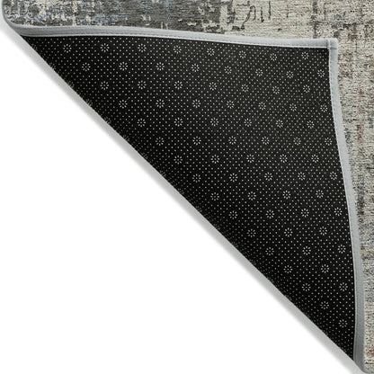 3' X 5' Beige Brown And Gray Abstract Washable Indoor Outdoor Area Rug