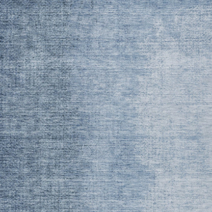 8' X 10' Navy Blue And Sky Blue Abstract Washable Indoor Outdoor Area Rug