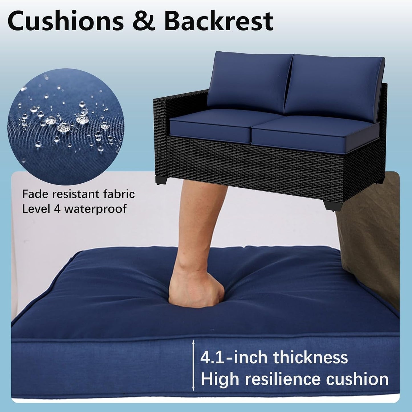 Premium Rattan Outdoor Furniture Set with Storage Solutions