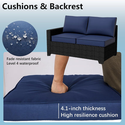 Premium Rattan Outdoor Furniture Set with Storage Solutions