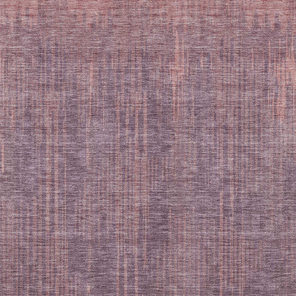 8' X 10' Mauve And Dark Purple Striped Washable Indoor Outdoor Area Rug