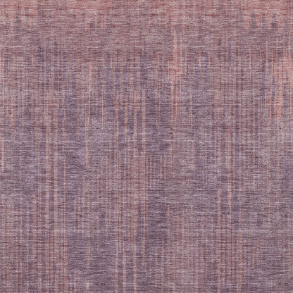 8' X 10' Mauve And Dark Purple Striped Washable Indoor Outdoor Area Rug