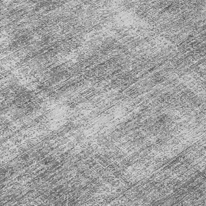 8' Gray Round Washable Indoor Outdoor Area Rug