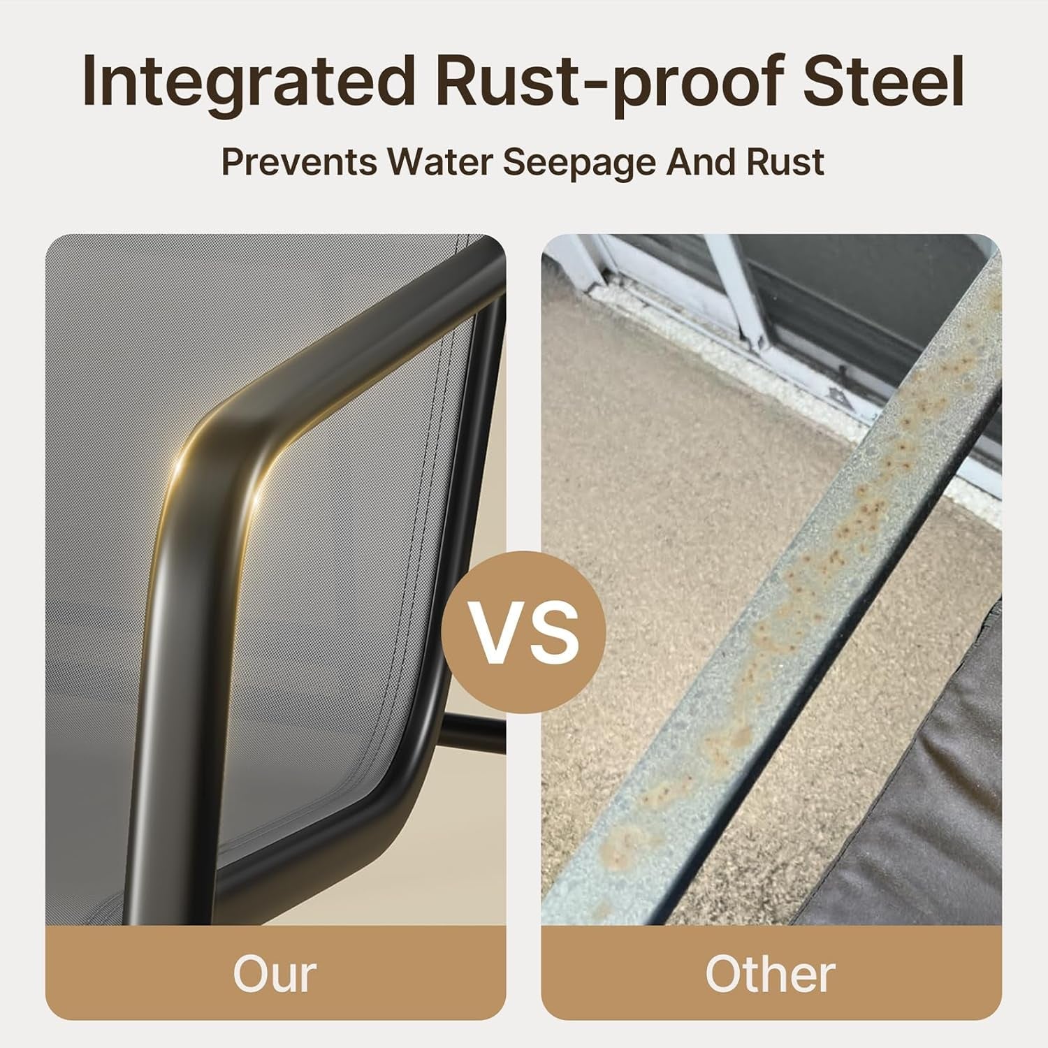 Patio Chairs Set of 2, 3 Piece Patio Furniture Set, Bistro Sets,With Textilene Fabric, Metal Frame Coffee Table, Outdoor Chairs Set, for Balcony, Backyard,Lawn, Garden, Poolside, Grey-4