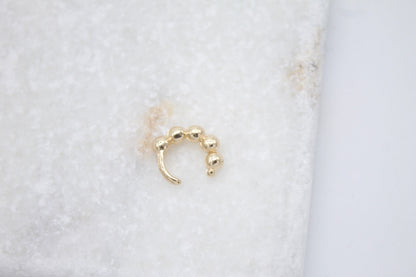 Gold Filled Gold Beads Cuff Earring