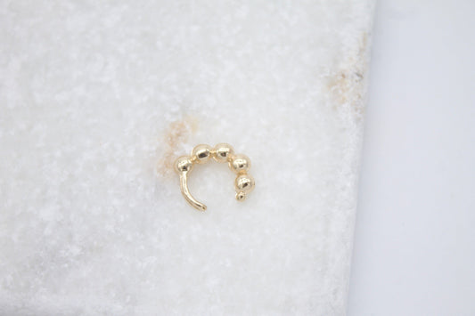 Gold Filled Gold Beads Cuff Earring