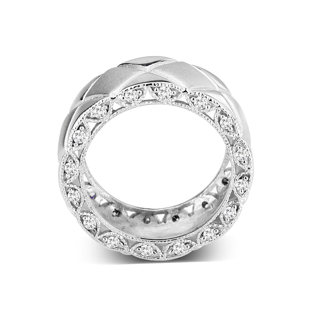 LO5S052- Sterling Silver Ring with Epoxy High Polished( NO Plating)