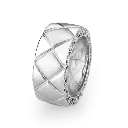 LO5S052- Sterling Silver Ring with Epoxy High Polished( NO Plating)