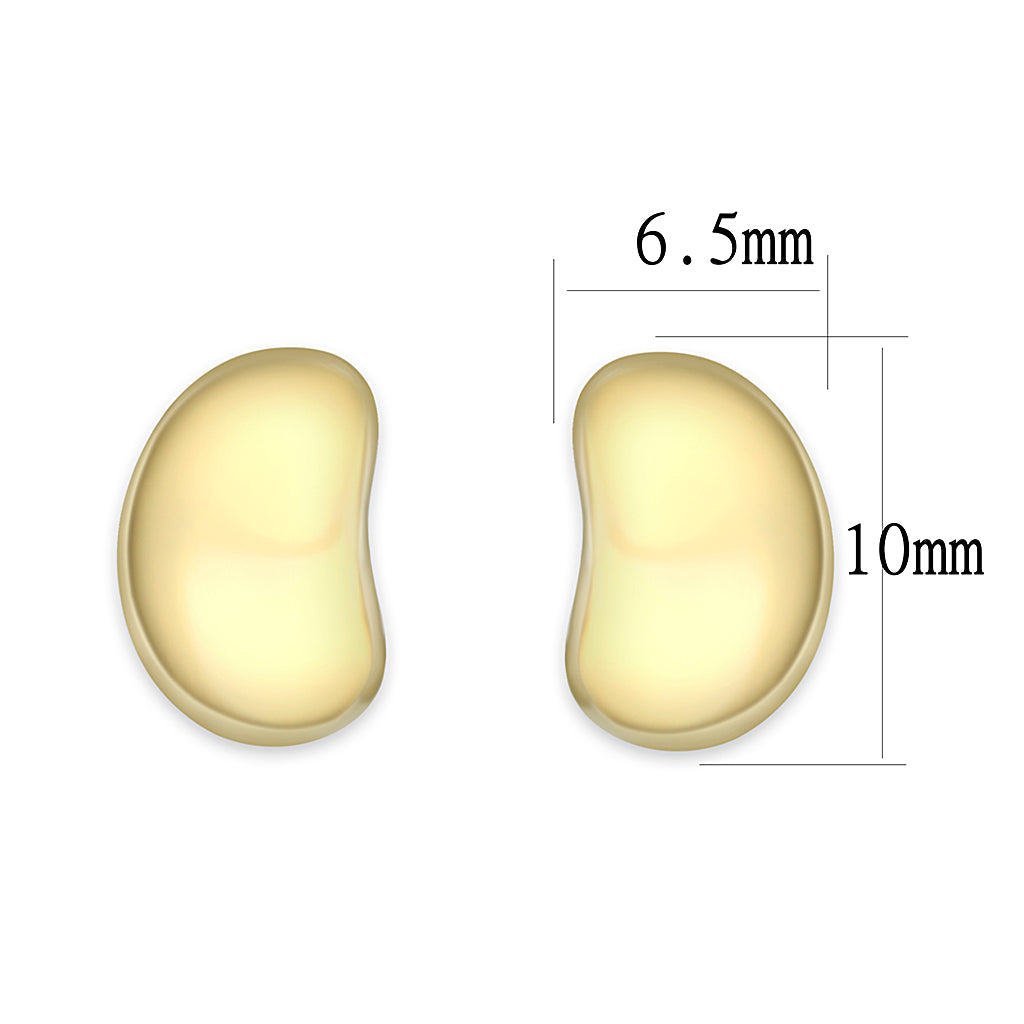 LO5S122 - Sterling Silver  Earrings With  Gold Plated No Stone