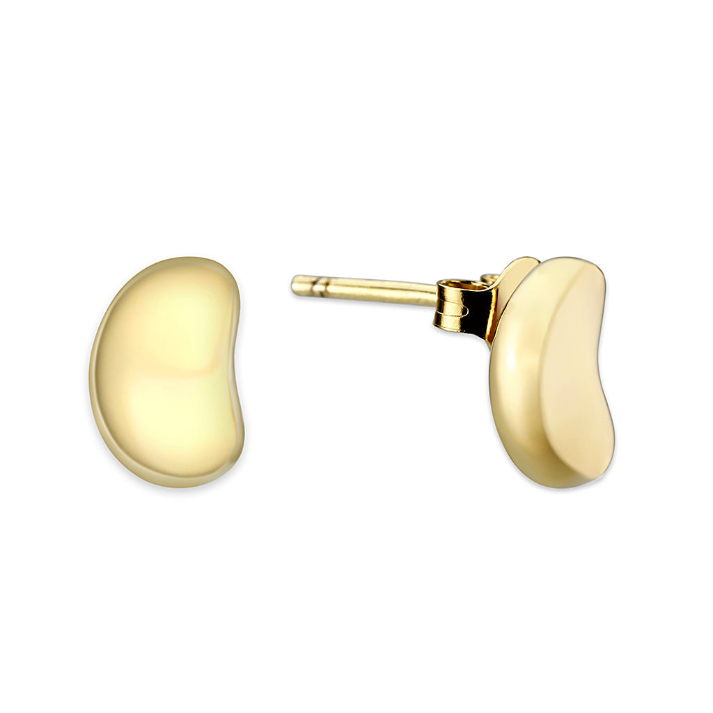 LO5S122 - Sterling Silver  Earrings With  Gold Plated No Stone
