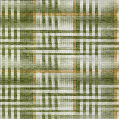 8' X 10' Olive Green Brown And Ivory Plaid Washable Indoor Outdoor Area Rug