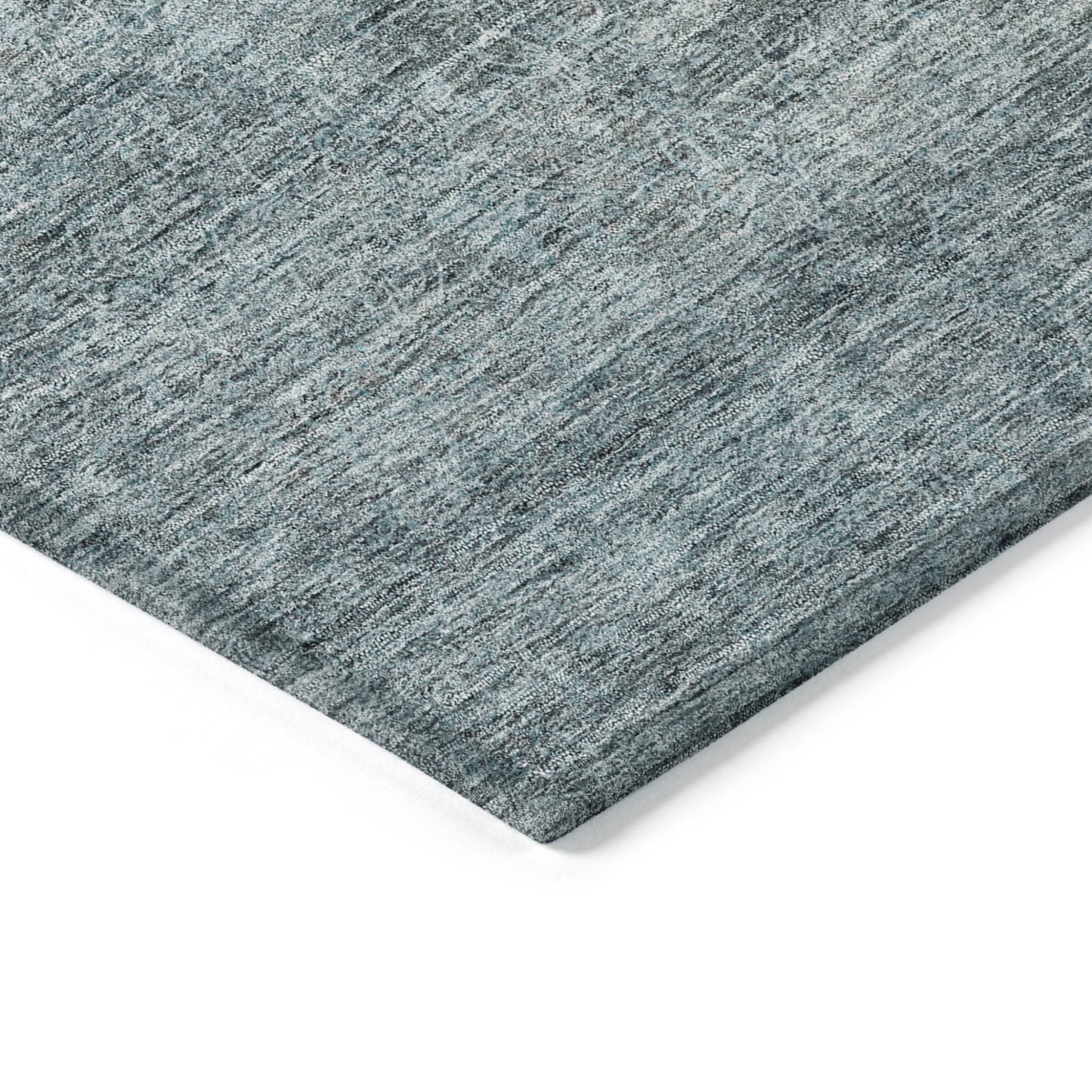 3' X 5' Blue And Ivory Abstract Washable Indoor Outdoor Area Rug