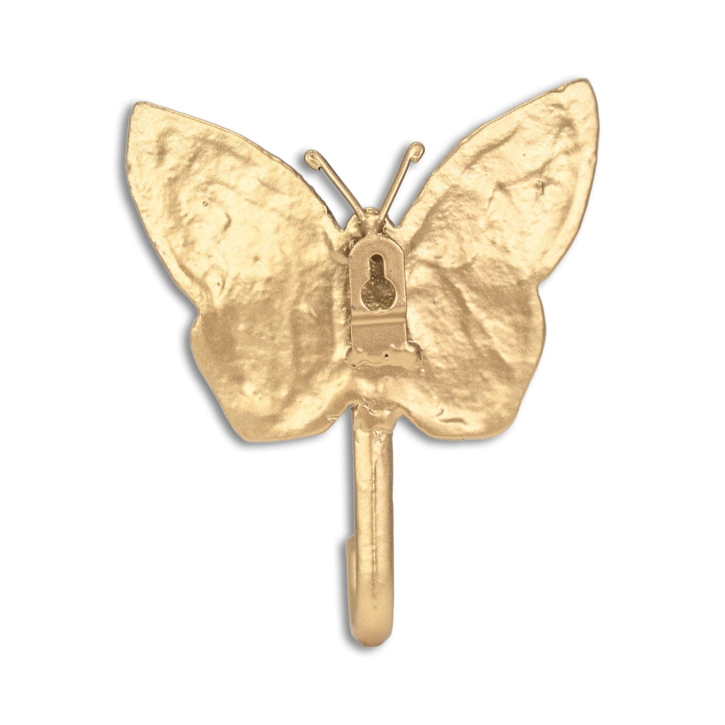 5" Gold Cast Iron Butterfly Wall Hook