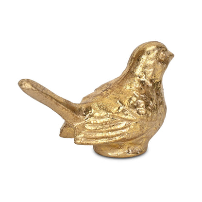 5" Gold Cast Iron Bird Figurine