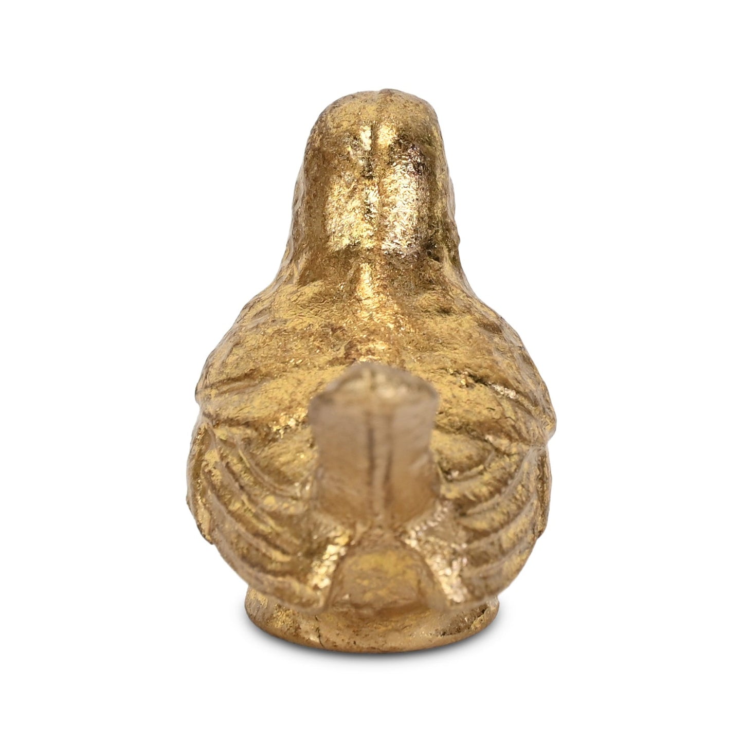 5" Gold Cast Iron Bird Figurine